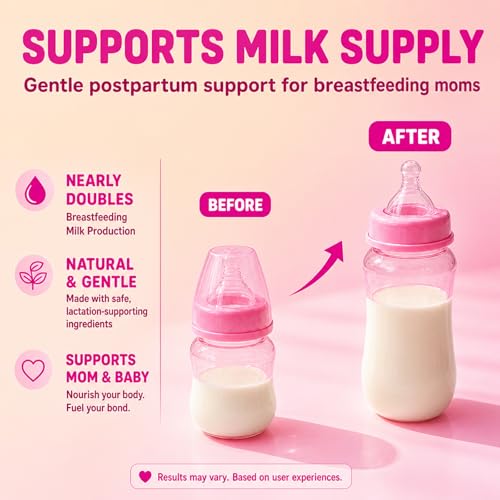 Lactation Support - Lactation Supplement for Breastfeeding Moms | DHA, Moringa & Milk Thistle Lactation Gummies to Boost Milk Supply | Postnatal Vitamins with Postpartum Mood Support - Vegan, 60 Count — view 2