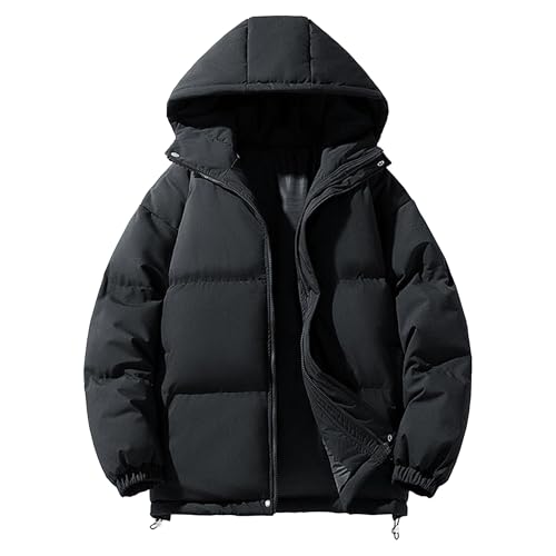 Doudoune homme à capuche manteau hiver chaud parka légère duvet de canard solide