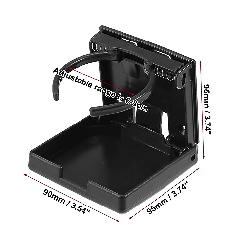 Portavasos plegable ajustable para auto negro miniatura 5