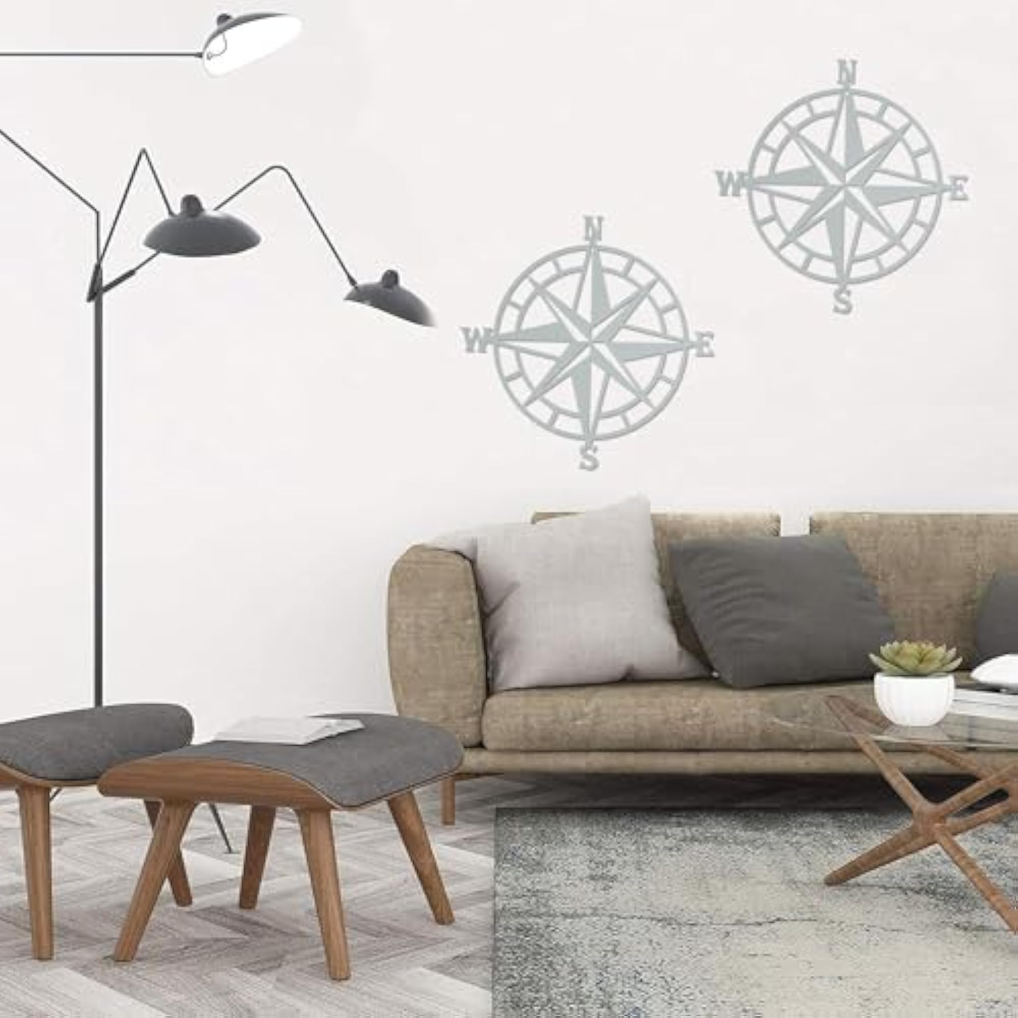 Metal Decorative Nautical Compass Wall Decor