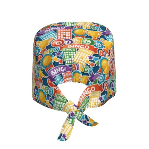 Image of Working Cap Scrub Cap with Sweatband Adjustable Unisex Women Tie Back Hat Nurse Surgical Caps