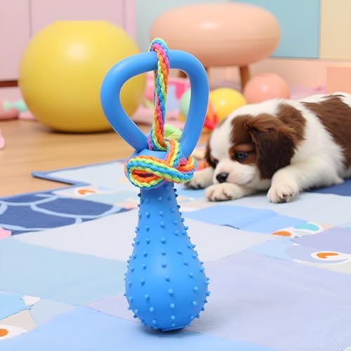 Blauer Schnuller für Hunde, Kauspielzeug, Mini-Bissresistent, Glockenform, Gummi-Schnuller, Glocke, Kauspielzeug, Spiel-Trainingsspielzeug für Haustiere, Welpen, Hunde, Welpen, Molar, Kauspielzeug