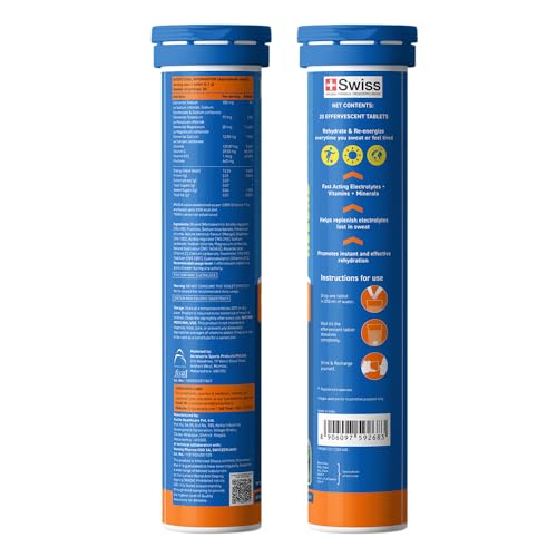 Image of Fast&Up Reload (5 Litres) Low Sugar energy drink for Instant Hydration - 20 Effervescent Tablets with all 5 Essential Electrolytes + Added Vitamins - Certified Electrolytes Drink - Mango flavour