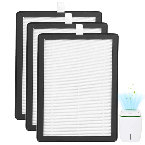 Gekufa Replacement HEPA Filter Compatible with Meaco 20L Low Energy Dehumidifier (Not Fit Arete Model) 3-Pack Filters