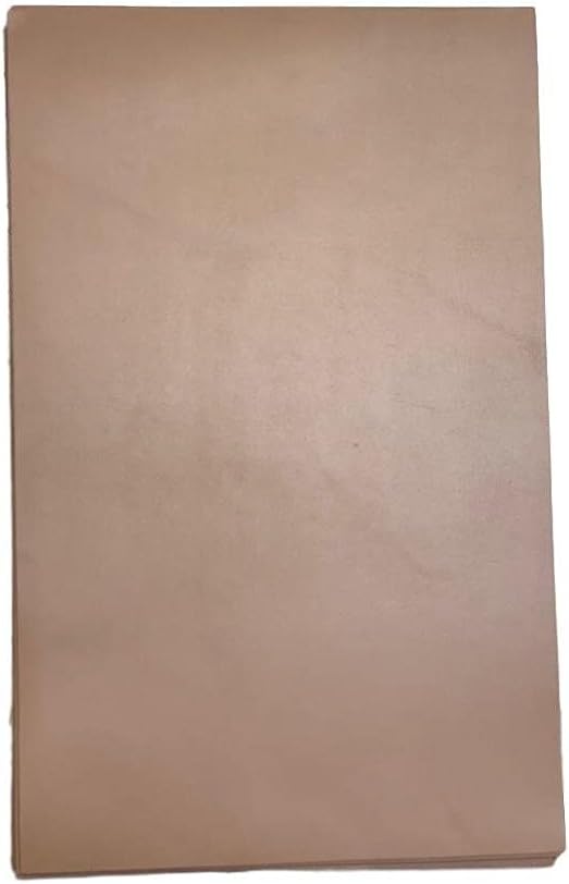 Italian Calf Cow Leather: 7.5" x 12" Pre-Cut Leather Pieces (Tan, 5 Pack)