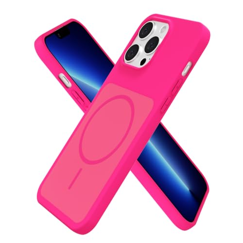 Coque iPhone 13 Pro Max rose vif pour femmes et filles