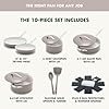GreenPan Nova 10-Piece Cookware Pots & Pans Set, Oprah’s Favorite Things 2024, PFAS-Free Ceramic Nonstick, Fry, Sauté, Stockpot, Utensils, Lids, Induction Suitable, Dishwasher & Oven Safe, Clay #3