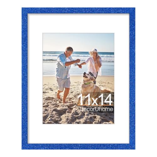 decorUhome 11x14 Picture Frame Fits 8x10 Photos with Mat