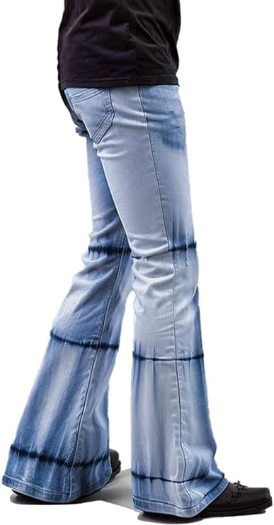 Men's 60s 70s Bell Bottom Pants Flared Jeans Outfits for Men3