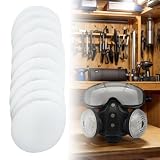 Face Zubehör Filterteile Rund 8 Zentimeter Durchmesser Ersatz Staubschutz Filterwatte Austauschbar Für Outdoor Einsatz (White, 8cm)