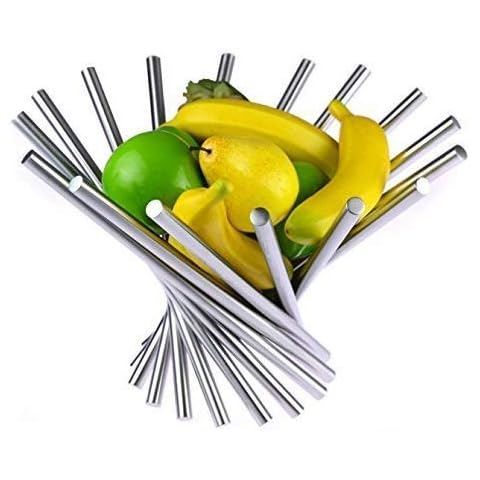 LANDTOM® Stainless Steel Rotation Fruit Bowl with Free Orange Peeler Cover