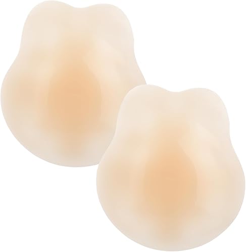 COMNICO Cubierta de pezón, adhesivo de silicona para orejas de conejo, almohadillas ultrafinas para pezones, sujetadores invisibles reutilizables