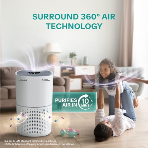 Image of Eureka Forbes 270 Air Purifier for Home |True HEPA H13 Filter & Real-time AQI Indicator |1.5-2 Yrs Filter Life* | Removes 99.97% PM2.5, Dust, Allergens, Bacteria & Pollen | Covers up to 365 Sq.Ft