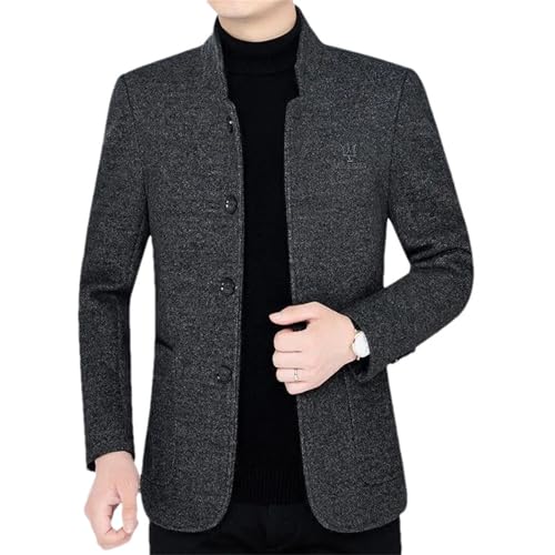 Men Business Casual Blazers Jackets Woolen Blends Male Slim Fit Coats Mens Clothing