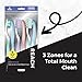 Reach Essentials Toothbrush with Toothbrush Covers, Multi-Angled Medium Bristles, Contoured Handle, Tongue Scraper, 6 Count