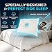 SleepEasy [USA Made] Cotton Comfort CNH Pillow with Ear Hole for Side Sleepers, Pressure and Pain Relief, Ergonomic, Breathable, and Hypoallergenic with Soft Revoloft Fill, Made in The USA