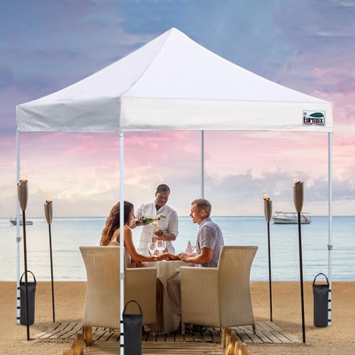 Image of Eurmax USA 4-Pack Universal Canopy Weights, Secure Wind Protection to Prevent Tipping, Easy Wrap-Around Installation Heavy Duty Sandbags (Without Sand), Fits All Instant Shelter Legs,Black