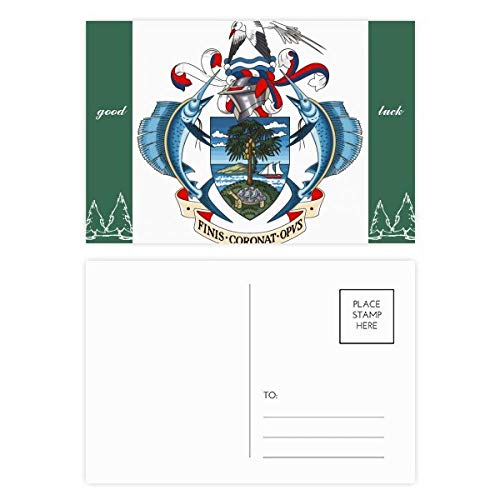 Carte postale Seychelles motif emblème national de chance par lot de 20