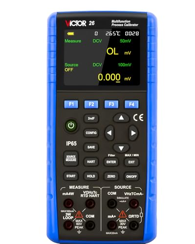 Ruoshui - RUOSHUI Multifunktionskalibrator 26/26H Multifunktions-Prozesskalibrator mit HART-Kommunikation Digitale Anzeige Prozesskalibrator Signalgeber (RUOSHUI 26)