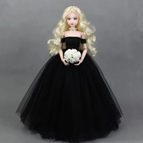 Mini Collection MSD SD Clothes 1/4 BJD Black Wedding Dress with Veil