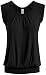 Short Sleeve Top Loose Fit Top for Women Scoop Neck Gathered Banded Shirt - USA