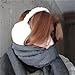 Ear Warmers Fashionable and Cute Girls' Soft Ear Muffs Warm Ear Muffs Plush Solid-Colour Winter Ear Protection(2pcs-White)