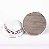 Half Baseball for Baseball Craft Creativity, 3-Dimensional Leather Baseball, as Part of Baseball Room Decor, Baseball Decor Boys Room or Baseball Gift (2 Pieces) #5