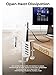Desk Side Laptop Holder, Desk Side Storage, No Drill Side Desk Organizer, Side Desk Laptop Mount, Tablets Hanging Holder, Clamp on Desk Organizer for Laptops/Tablets/Keyboards/Headphone, White