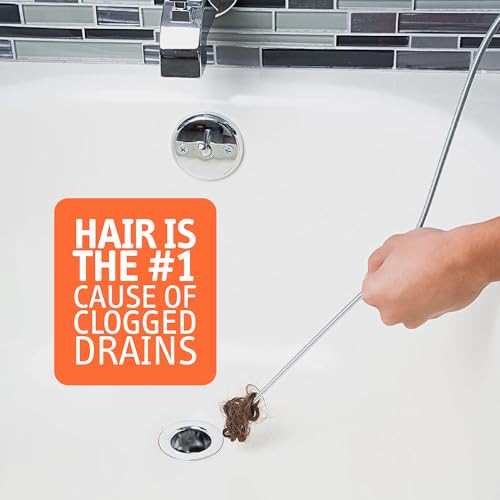 DrainShroom DSSNK070 Revolutionary Tub and Sink Snake Auger Clog Remover for Bathroom Drains, 42 Inch, Stainless by DrainShroom - Image 7