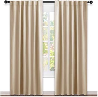 NICETOWN Window Treatment Elegant Curtains - (Biscotti Beige Color) 52 Width X 84