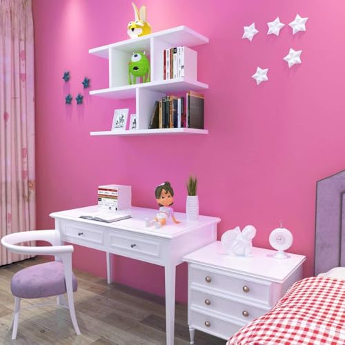 Image of Light Pink Solid Matt Peel and Stick Wallpaper Contact Paper Wallpaper Modern Self Adhesive Wallpaper Decorative Removable 16 x 120 Inch