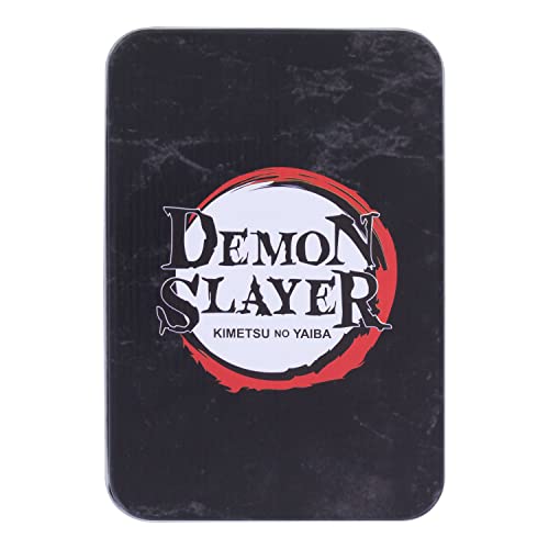 Paladone Cartas de Juego Demon Slayer - Baraja Oficial con Lata Coleccionable, Merchandising Anime