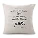 Taie d'oreiller en satin blanc avec inscription « But Jesus Looked At Them And Said, With Man This Is Impossible » - 40 cm x 40 cm