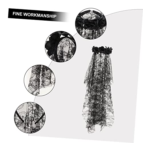 STAHAD Cocar Mexicano Da Festa De Halloween Noiva Tiara Longa Simulação Guirlanda Acessório Vestido