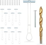 1/4”-20 Quick Easy Heavy Duty Toggle Anchors with Bolts - Hollow Wall Anchors with Steel Wings, Adjustable Up to 2 1/2' Thick Wall, Holds Up to 1080 Lbs, Heavy Duty Drill Bit Included (12 Pack)