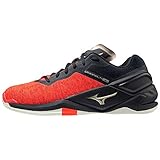 Mizuno Herren Wave Stealth Neo Handballschuh, IgnitionR/PGold/Salute, 45 EU