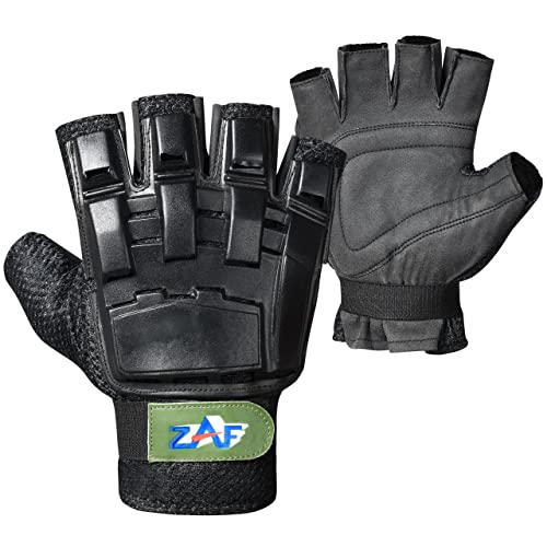 Paintball Half Finger Zaf Gloves with Hard Back (L/XL Gloves)