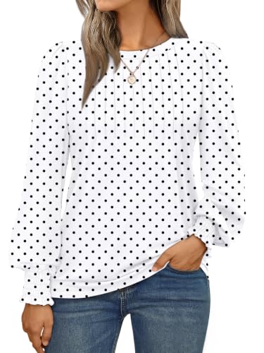 Image of AUTOMET Womens Long Sleeve Shirts Fall Blouses Tops Business Casual Outfits