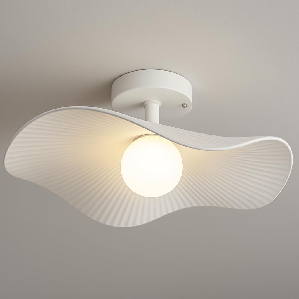 KONTARBOOR Nowoczesna lampa sufitowa biała 43 x 17 cm - Minimalistyczna lampa sufitowa LED - współczesny styl do salonu, sypialni, kuchni lub biura