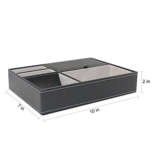 MAGGIFTArtMuseKits Maggift Faux Leather Valet Tray, Men's Dresser Top Organizer