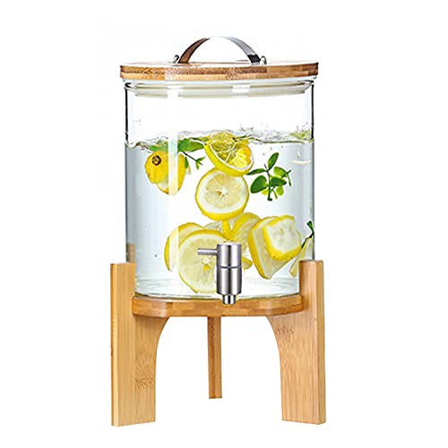 Traditional Fiber Copper Water Dispenser Copper Matka Tank Pot with 2 Copper Glass and Iron Stand - 5000 m (5 Liter 2 Glass)