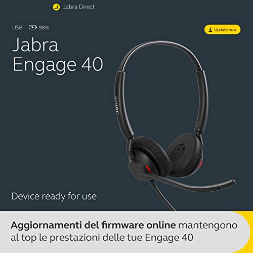 Jabra Engage 40 Cuffie Stereo Cablate, Senza Controller, Tutte Le Piattaforme, Stereo, USB-C - 12