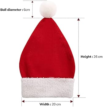 Giggling Getup Warme gebreide kerstmuts muts met pompons