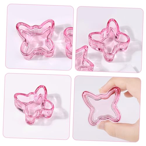Vaso de vidrio para uñas SHERCHPRY forma mariposa miniatura 4