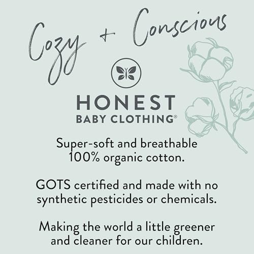 Image of HonestBaby Unisex-Baby Classics Fitted Crib Sheets Set Standard Mattress, 100% Organic Cotton Baby Boys, Girls, Neutral, 1 Pack - Sketchy Floral Pink, One Size