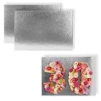 Vassoio In Cartone Rettangolare Argentato Con Bordo In Pizzo – 25,5x34,2 Cm – Ideale Per Torte, Dessert E Buffet - 4
