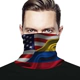Sun Protection Scarves America Vs Colombia Flag Combo Bandana Scarf Bandana Face Mask for Women Men Outdoor Dust Wind Neck Gaiter Headwear Headband