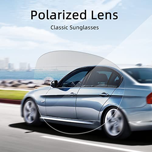 Image of Aviator Sunglasses for Men and Women Polarized Mirrored for driving