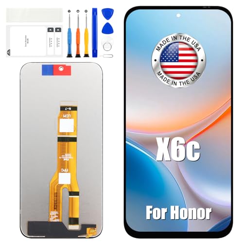 Screen Replacement for Honor X6c 6.61" LCD Digitizer Touch Screen for Honor X6c NIC-LX1, NIC-LX2, NIC-LX3 LCD Display Assembly Kit -Black no Frame