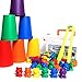 Legato Counting/Sorting Bears; 60 Rainbow Colored Bears, 6 Stacking Cups, Kids Tweezers, Storage Container, and Activity eBook. Quality Educational Toy, Good for STEM and Montessori Programs.